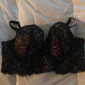 44D black lace bra
